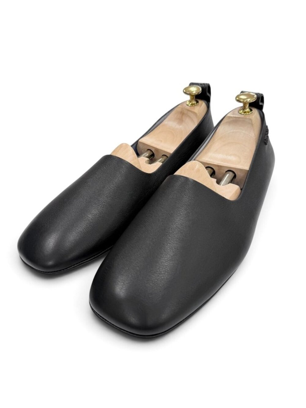 Versace Villa Leather Logo with Driving Shoes Slippon Black